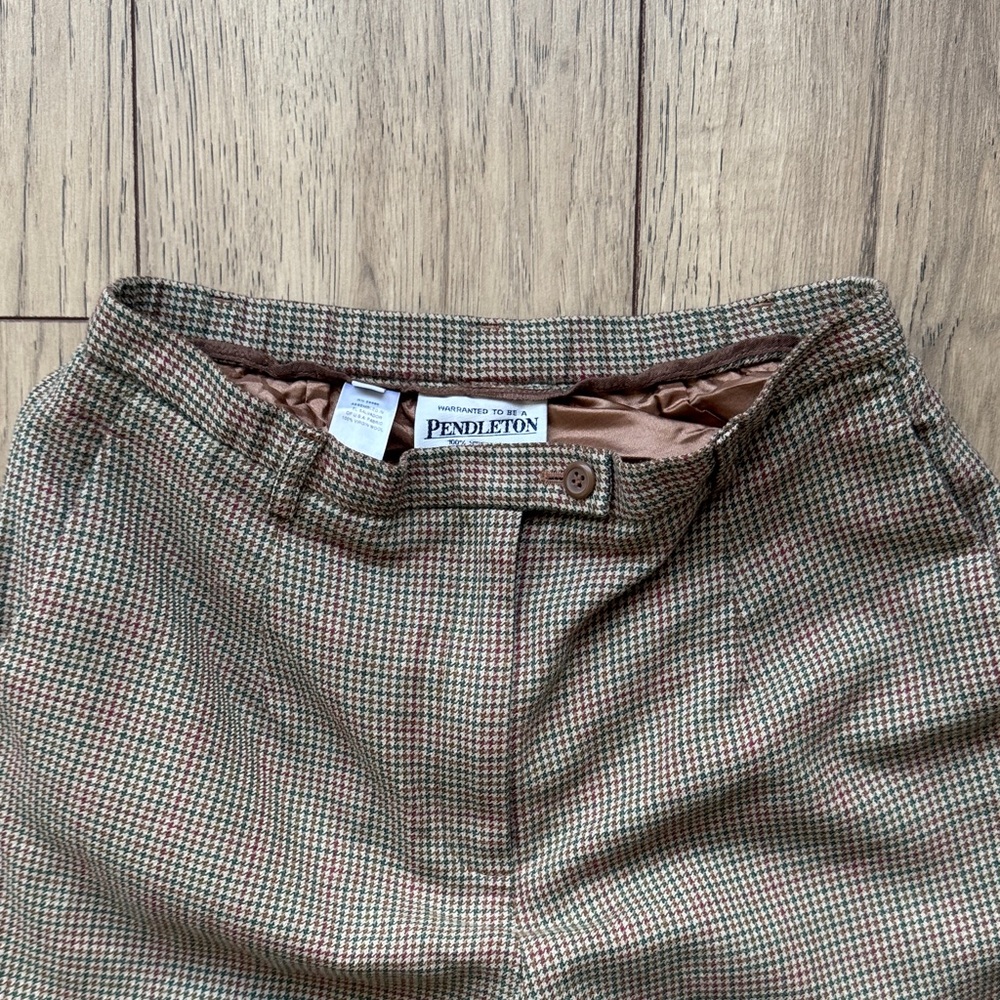 Pendleton Brown Plaid Wool Trousers